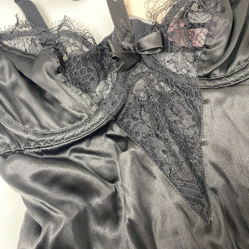 Agent Provocateur Swan Black Silk Blend Teddy Bodysuit AP3 Medium NWT - Picture 2 of 7